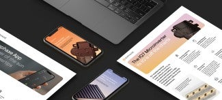 Resources mockup- showing app-marketing material