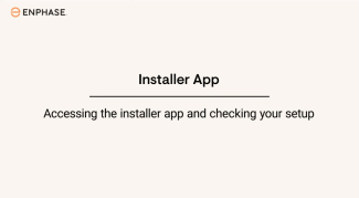 accessing the installer app and checking your setup