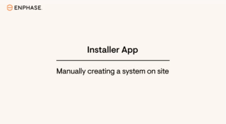 manually creating a system on site