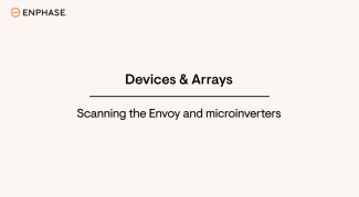 scanning the envoy and microinverters