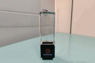 Enphase awards SolarSquare Energy 3Q Partner Trophy.