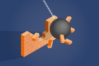Illustration of a wrecking ball