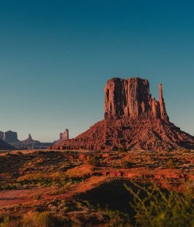 Arizona mountain in desert