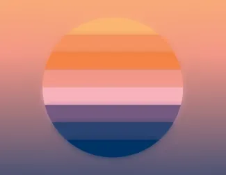 Logo of rainbow color sun