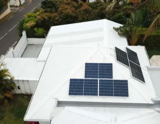 Solar array on top of house