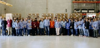 Workers at Enphase manufacturing facility in Wisconsin