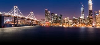 Skyline of San Francisco at night