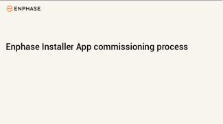 Enphase Installer App commissioning process